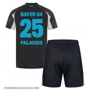 Bayer Leverkusen Exequiel Palacios #25 Maglia Gara Terza Repliche 2024-25 Bambino